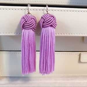 BaubleBar SugarFix Lilac Tassel Earrings